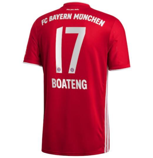 Bayern Munich Home Kit Soccer Jersey Boateng 17 2020/21